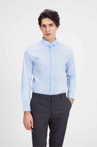 Chemise &agrave; manches longues - bleu