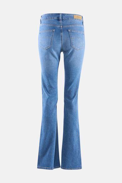 Jean évasé bleu clair de Lee Cooper, avec texture denim classique et poches arrière.