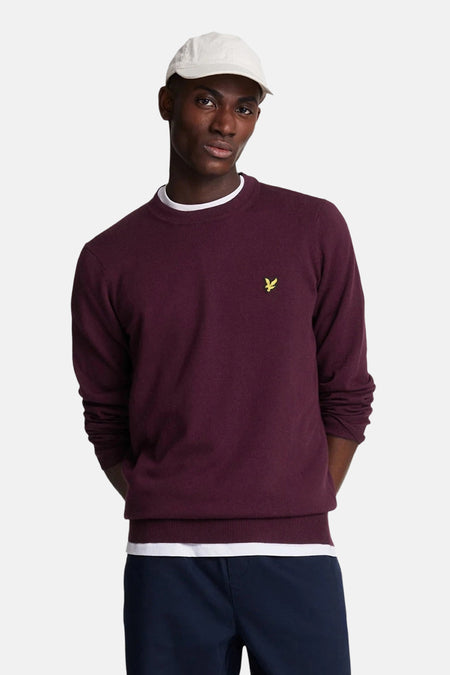 Pull col O - Bordeaux