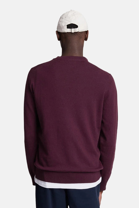 Pull col O - Bordeaux