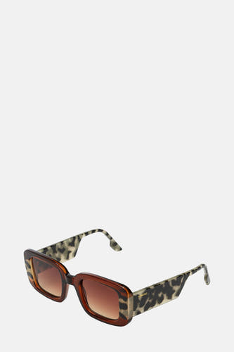 Brille multicolore KOMONO, avec un cadre tacheté et des verres bruns progressifs.