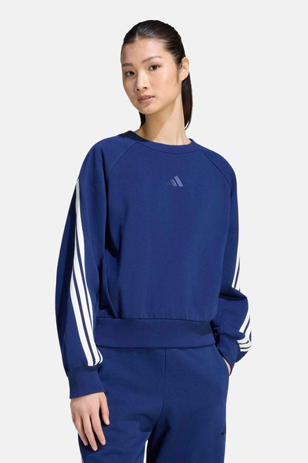 Sweat col O - bleu