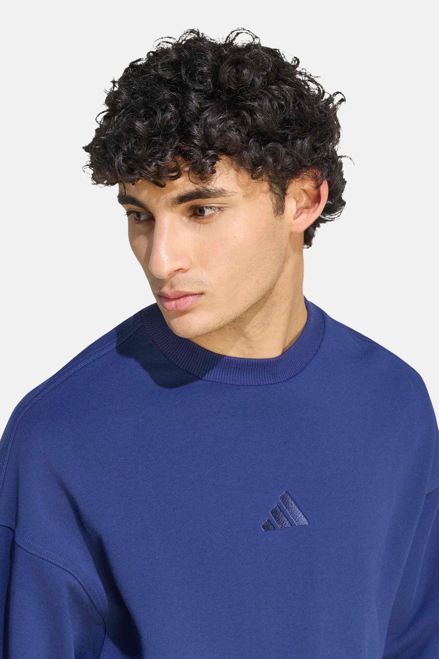 Sweat col O - bleu