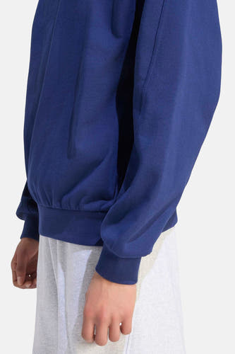 Sweat col O - bleu