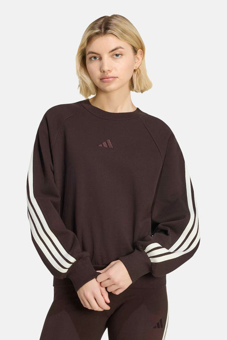 Sweat col O - brun