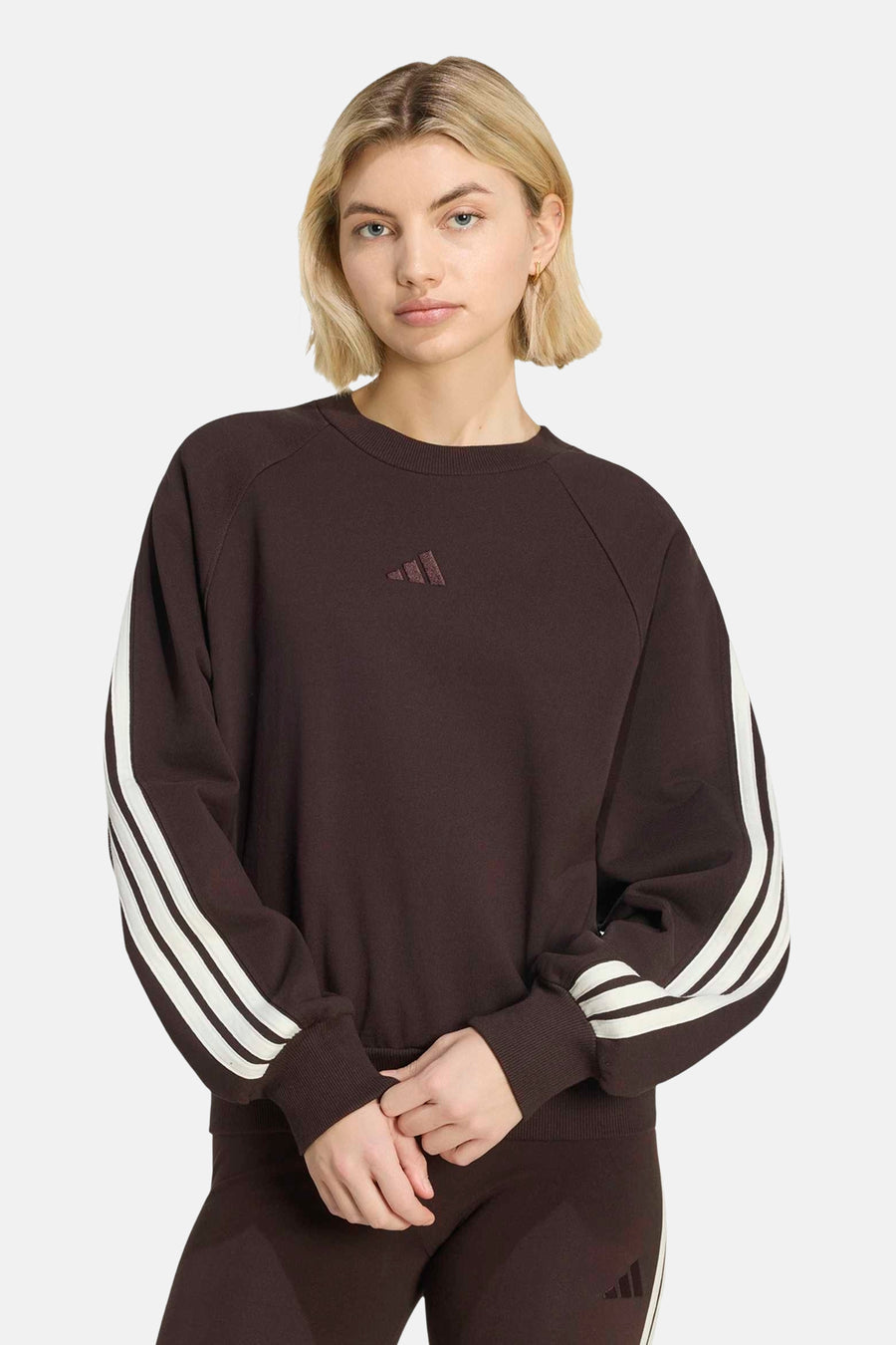 Sweat col O - brun