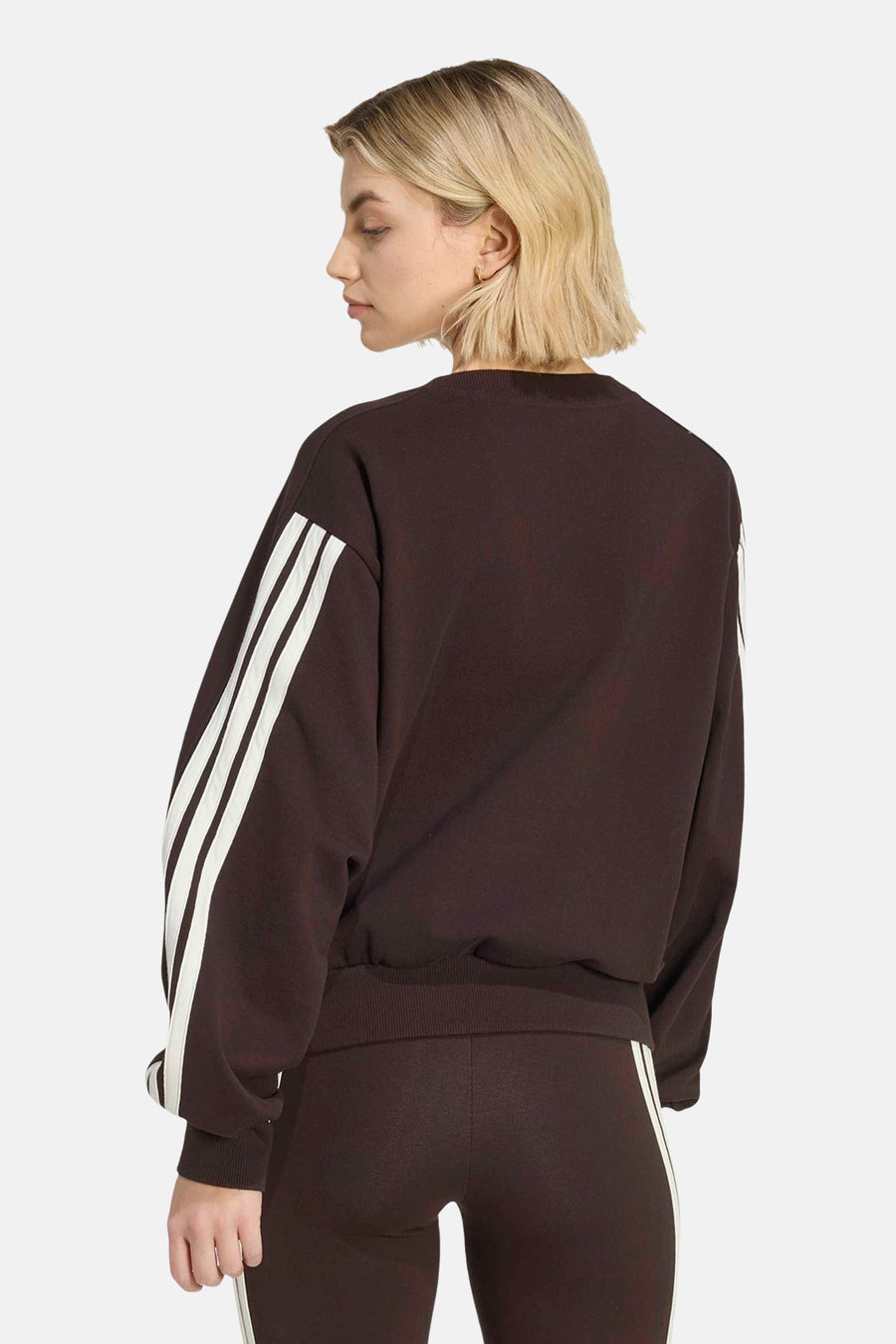 Sweat col O - brun