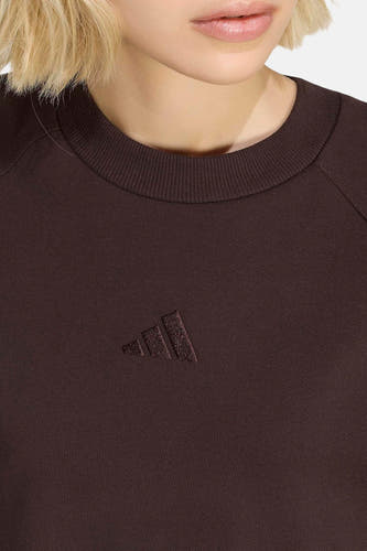 Sweat col O - brun