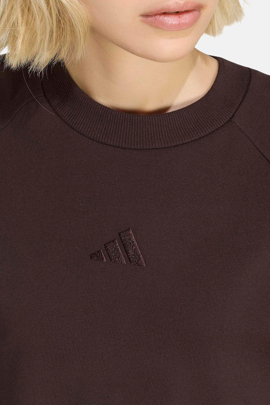 Sweat col O - brun