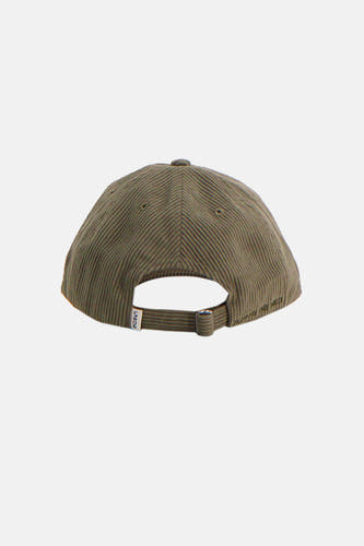 Casquette verte en velours côtelé, de LAKOR, avec sangle réglable à l'arrière.
