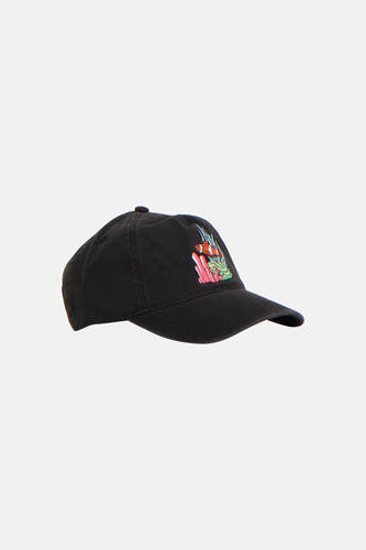 Casquette noire LAKOR avec un imprimé coloré d'un poisson-clown et de corail.