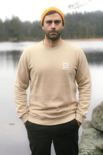 Sweat col O - Beige