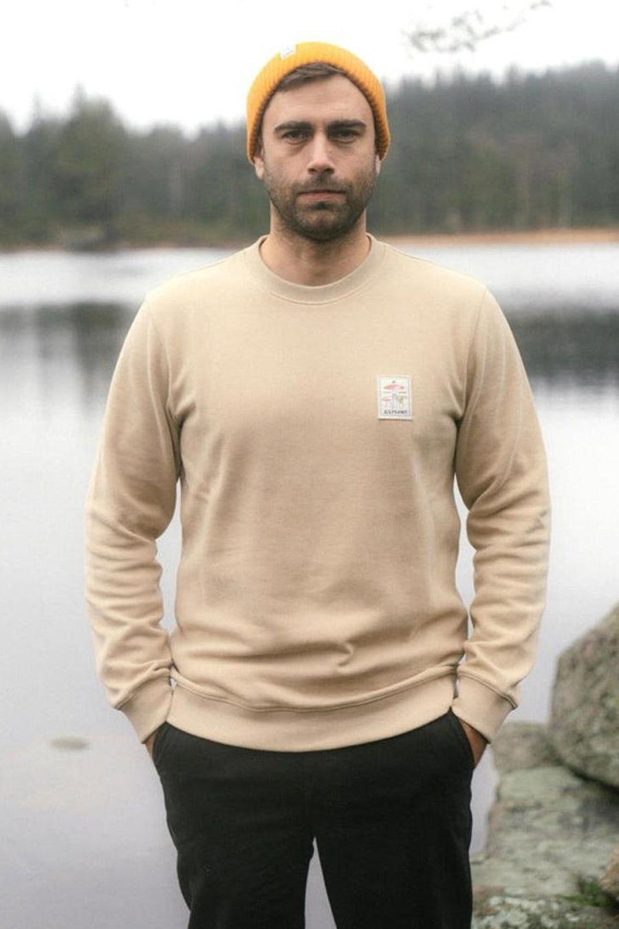 Sweat col O - Beige