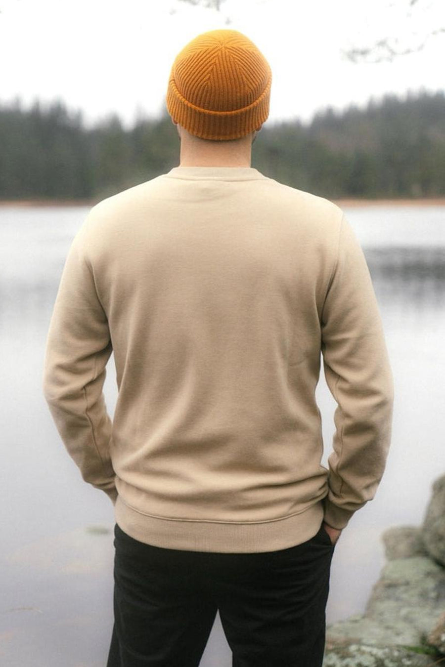 Sweat col O - Beige