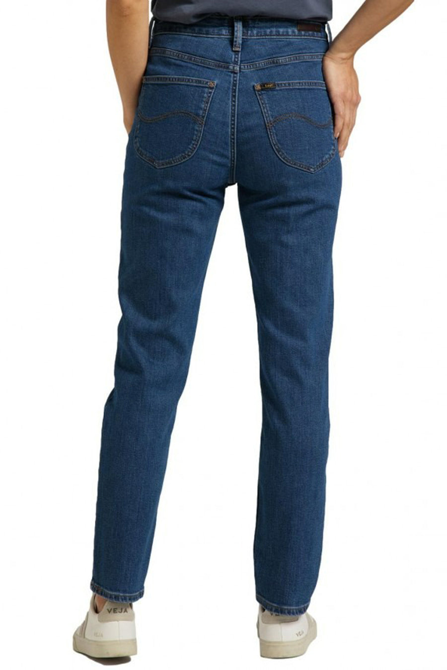 Jean &agrave; coupe droite - bleu