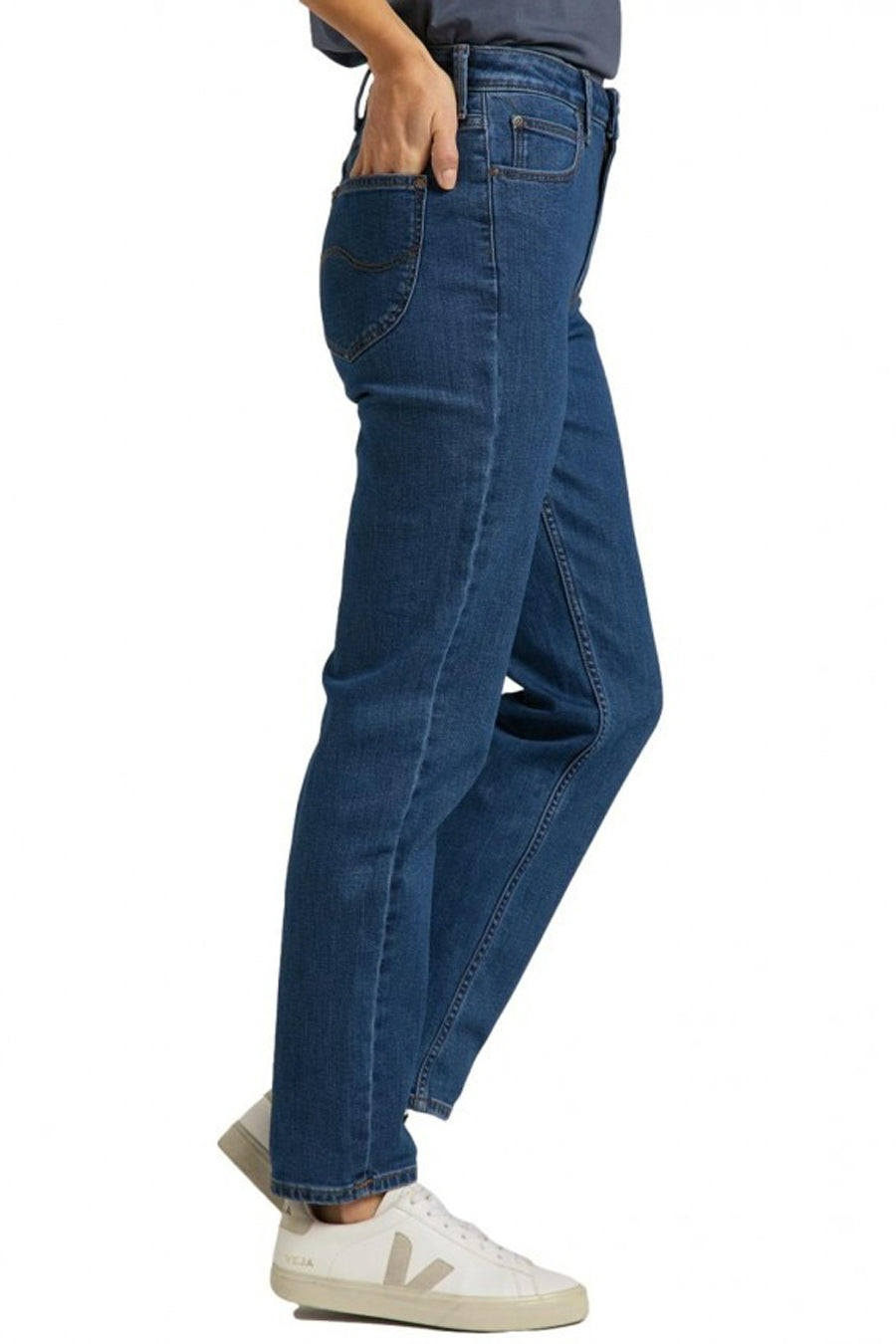 Jean &agrave; coupe droite - bleu