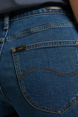 Jean &agrave; coupe droite - bleu