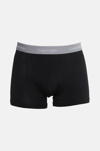 Sous-vêtement noir de Calvin Klein, avec une bande élastique grise à logo.