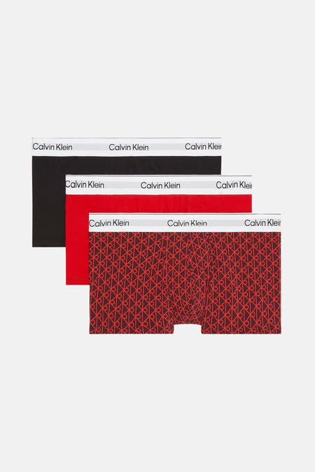 Boxers deicolores Calvin Klein avec un motif lisse et géométrique.