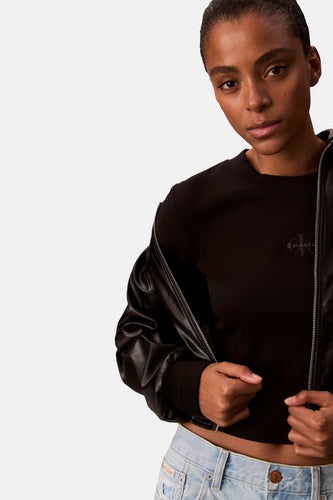 Top uni manche longue noir - Calvin Klein