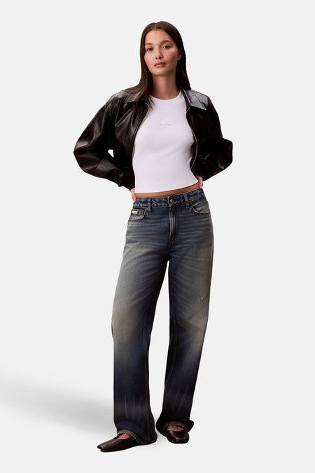 Top uni manche longue blanc - Calvin Klein