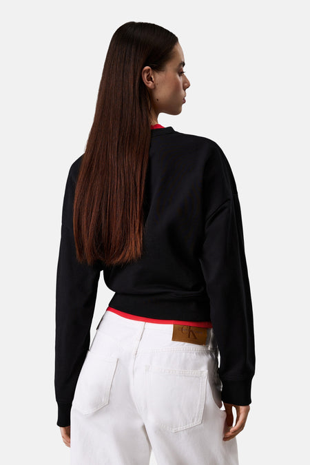 Sweat col O Noir - Calvin Klein