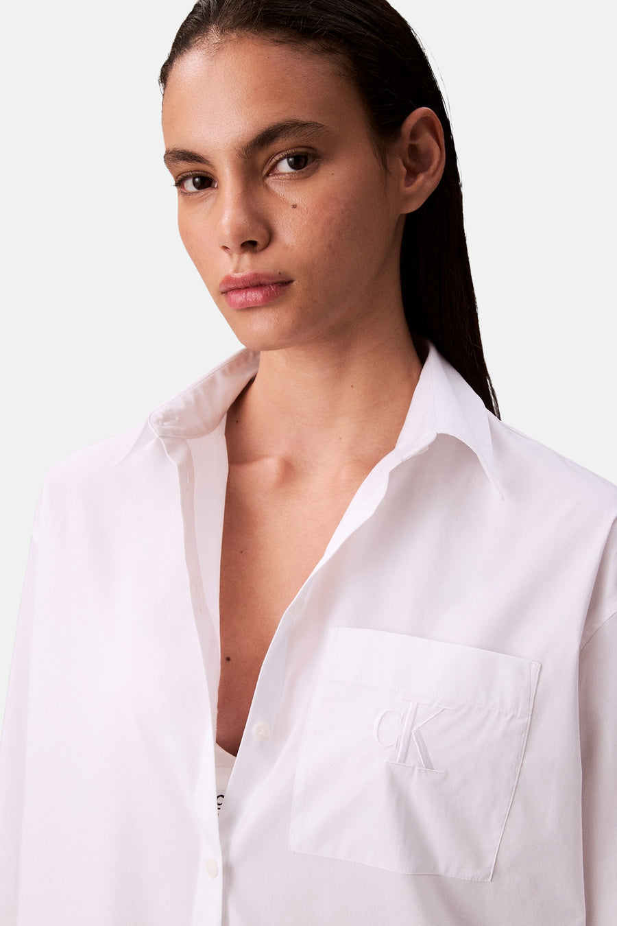 Chemise à manches longues - blanc - Calvin Klein