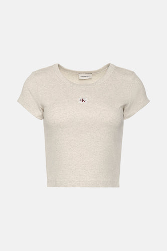 T-shirt à manches courtes - beige - Calvin Klein