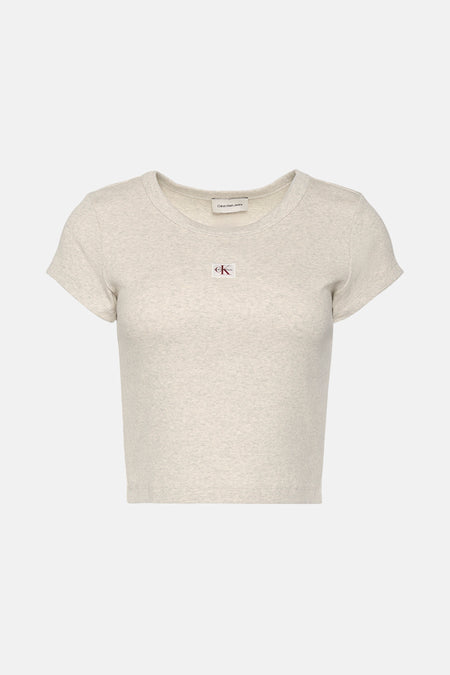 Top uni manche courte Beige - Calvin Klein