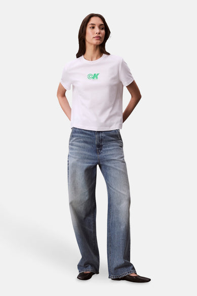 Top uni manche courte Blanc - Calvin Klein