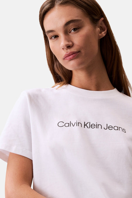 Top uni manche courte Blanc - Calvin Klein