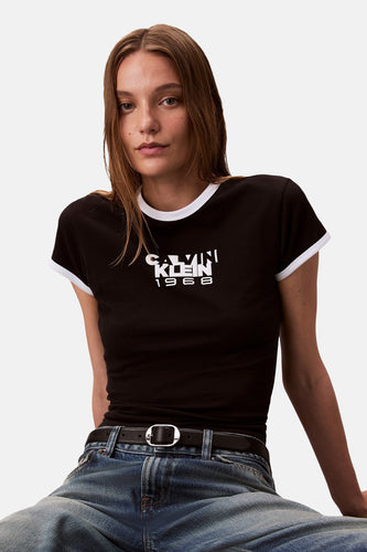 Top uni manche courte noir - Calvin Klein