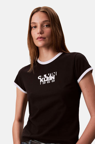 Top uni manche courte noir - Calvin Klein - Calvin Klein