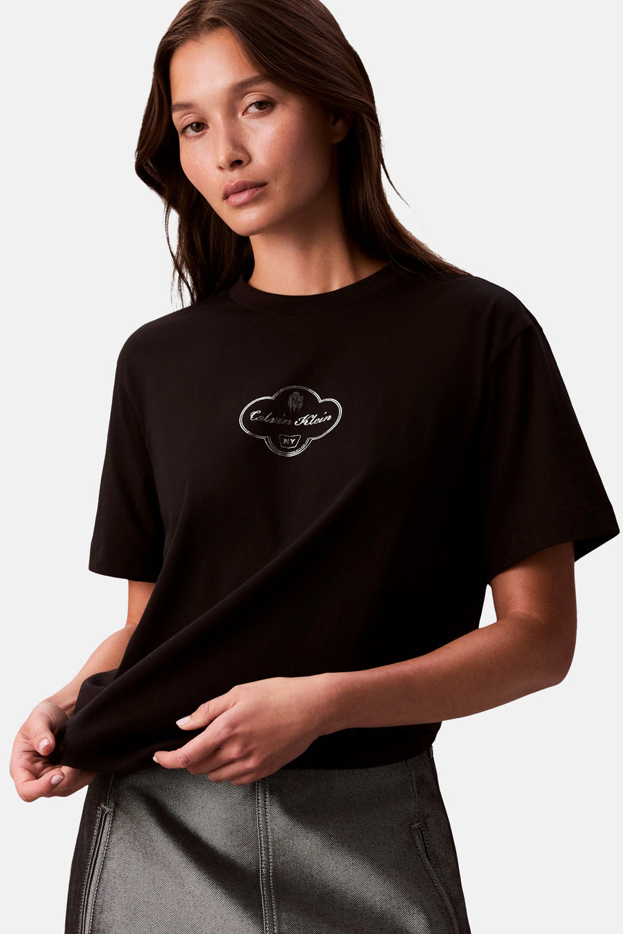 Top uni manche courte noir - Calvin Klein