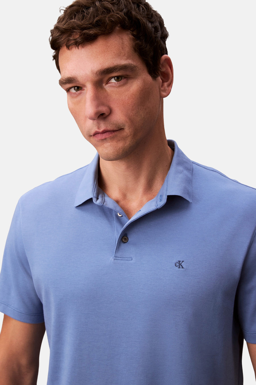 Polo à manches courtes - bleu - Calvin Klein