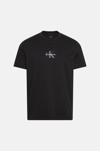 T-shirt noir Calvin Klein avec le logo CK Calvin Klein sur la poitrine et manches courtes.