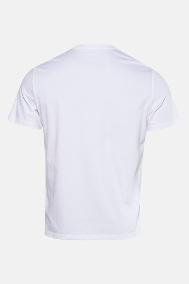 T-shirt blanc à manches courtes de Calvin Klein, vu de derrière.