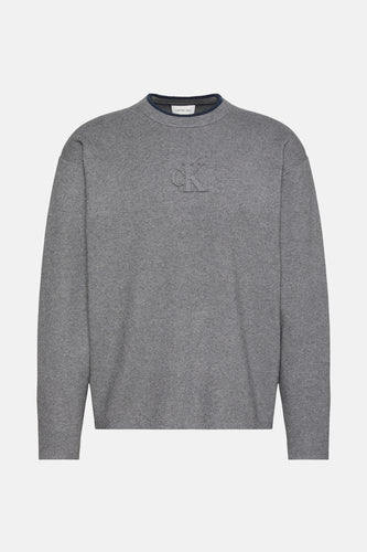 Pull à col rond - gris - Calvin Klein