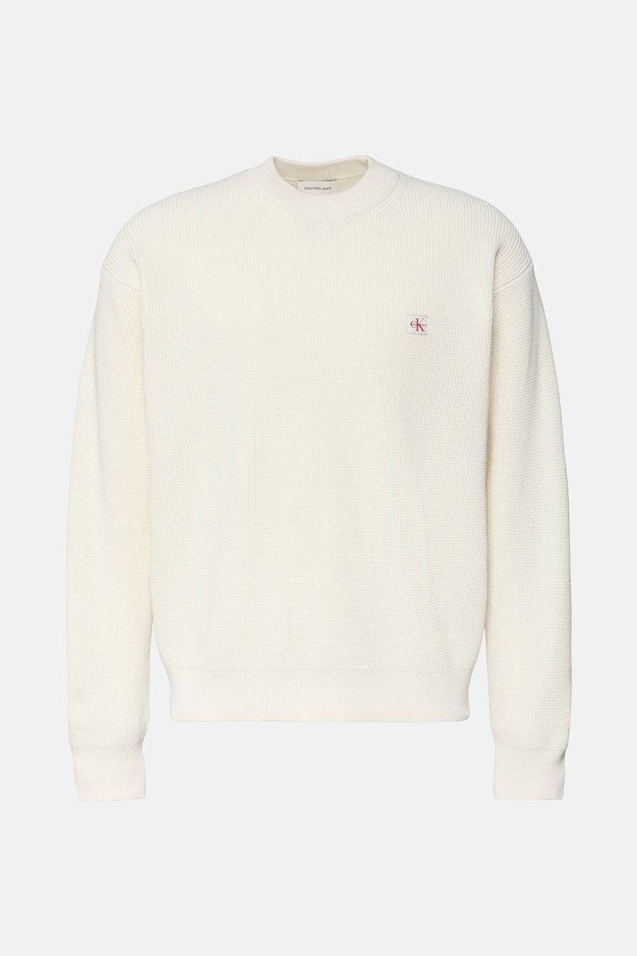 Pull à col rond - beige - Calvin Klein