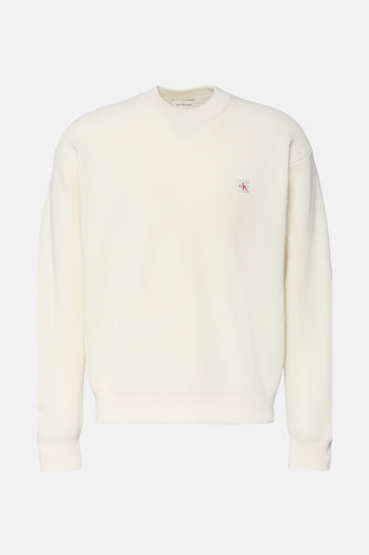 Pull à col rond - beige - Calvin Klein