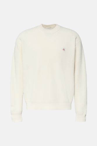 Pull à col rond - beige - Calvin Klein