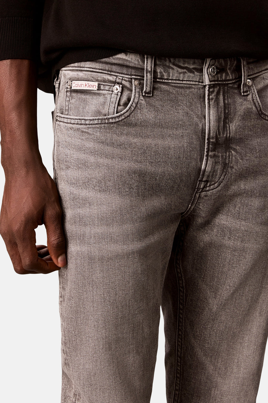 Jeans tapered mid grey denim - Calvin Klein
