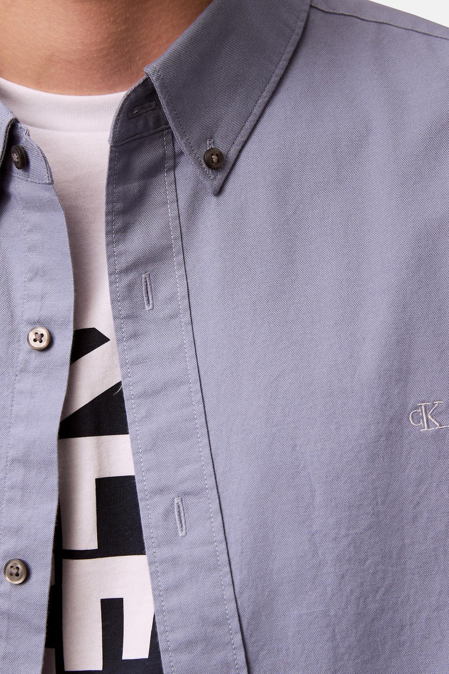 Chemise à manches longues - bleu - Calvin Klein