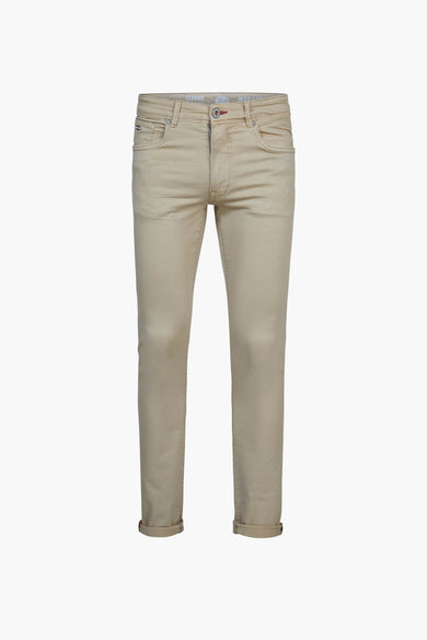 Pantalon color&eacute; - beige