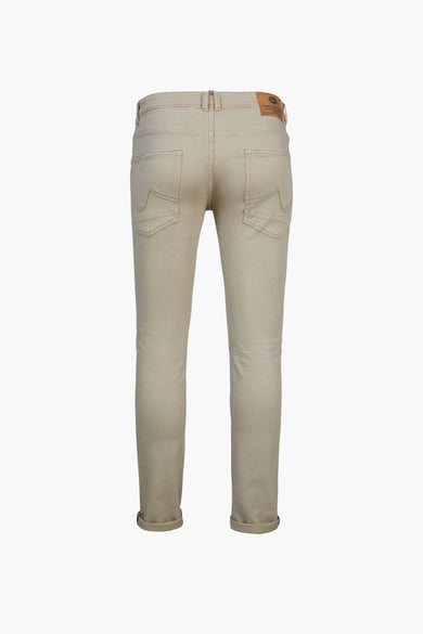 Pantalon color&eacute; - beige