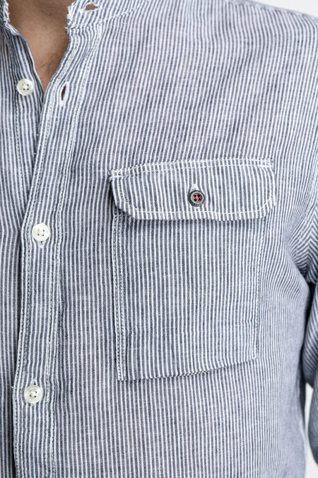 Chemise &agrave; manches longues - bleu