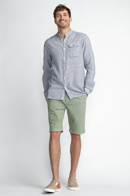 Chemise &agrave; manches longues - bleu