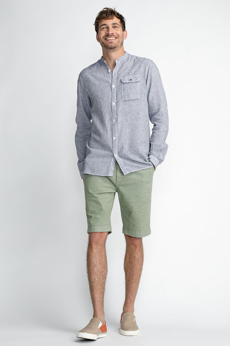 Chemise &agrave; manches longues - bleu