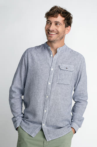 Chemise &agrave; manches longues - bleu