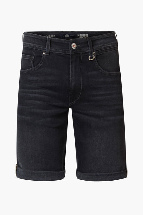 Short - black denim